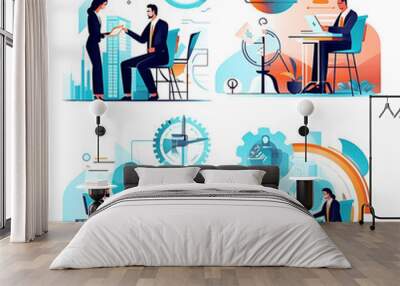 Creative concept of online business vector illustration. Wall mural