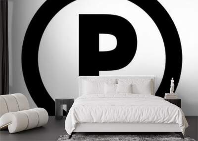 P - Copyright and Registered trademark symbol Wall mural