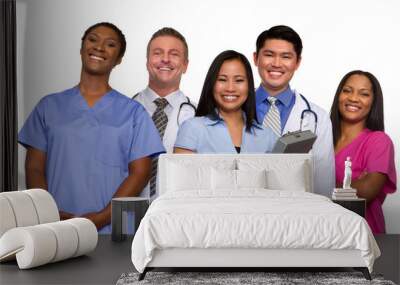 group of happy multiracial medical team. Wall mural