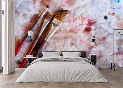 art paint brushes Wall mural