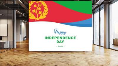 Eritrea Independence Day. Vector Illustration. The illustration is suitable for banners, flyers, stickers, cards, etc. Wall mural