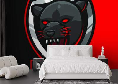 Panther mascot esport logo Wall mural