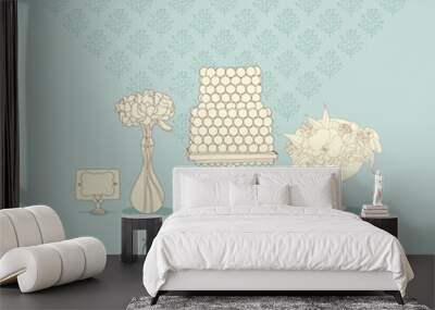 Sweet vintage background Wall mural