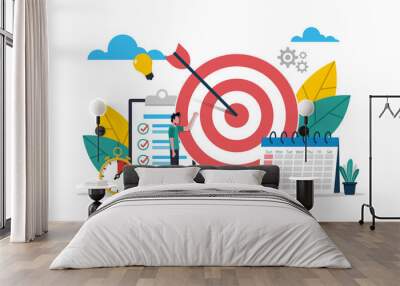 Setting smart goals concept for success in life and business vector illustration Wall mural