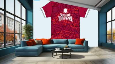 jersey mockup full printing, sublimation textile, soccer uniform, sport jersey Wall mural