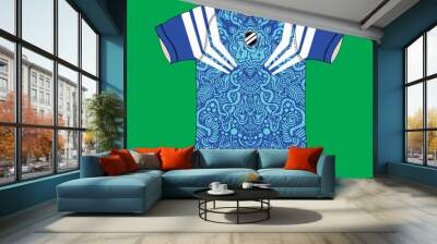 premium jersey pattern mockup 2d for sublimation with isolated vector Wall mural