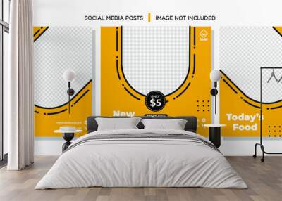 Orange Food Social Media Banner Post Wall mural