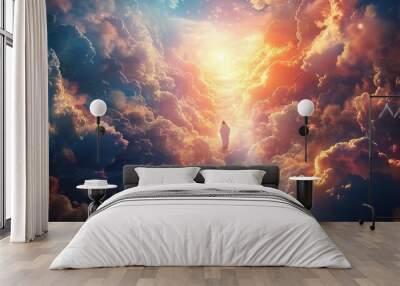 Eyecatching Ascension day of jesus christ or resurrection day of the son of god ascension day Wall mural