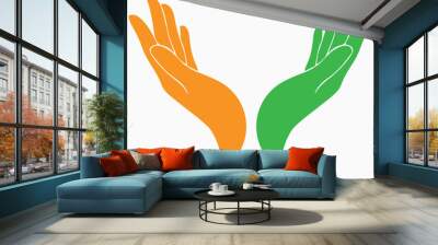 hands holding hands Wall mural