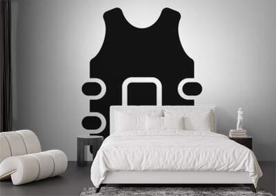 Bulletproof vest icon for the interface of applications, games. Wall mural