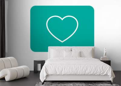 Like button, interface social media, icon social networking notification. Wall mural