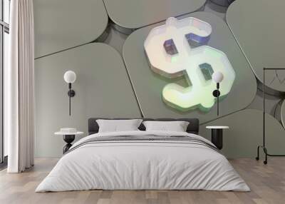 glowing dollar Wall mural