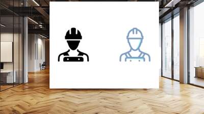 Simple vector icon on a theme worker, builder Wall mural