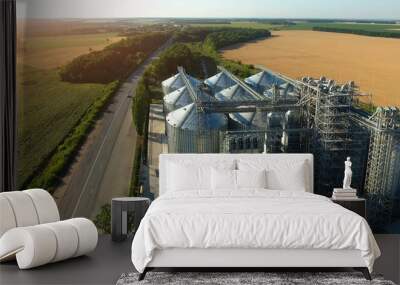 Grain elevator. View top Wall mural