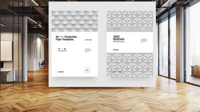 Corporate vector layout template with 3D geometric pattern for seminars, conference, poster companies or any business related. Wall mural