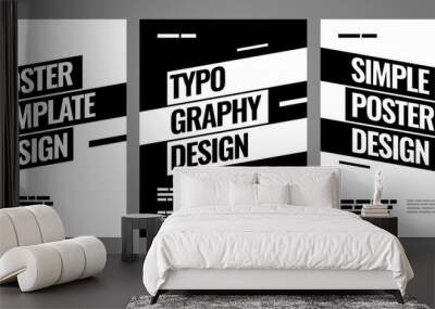 Simple template design with typography for poster, flyer or cover. Wall mural