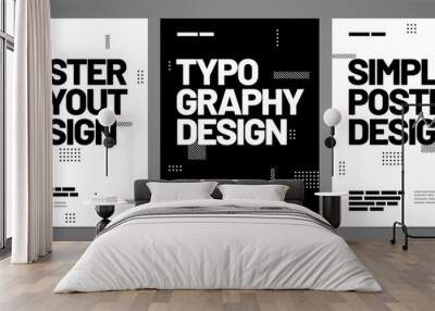 Simple template design with typography for poster, flyer or cover. Wall mural