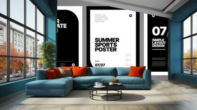 Simple template design with typography for poster, flyer or cover. Wall mural