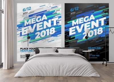 vector layout design template for mega event sport event. Wall mural