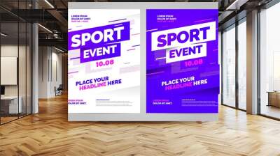 Vector layout design template for sport event. Wall mural