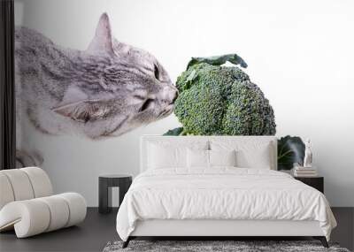 broccoli cat Wall mural