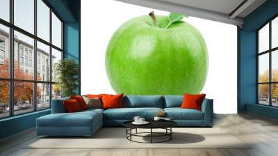 green apple with leaf Wall mural