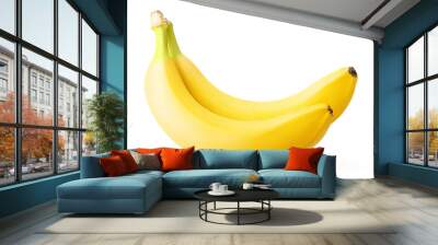 two banana sliced isolated on white background Wall mural