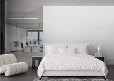 blank wall in modern office Wall mural