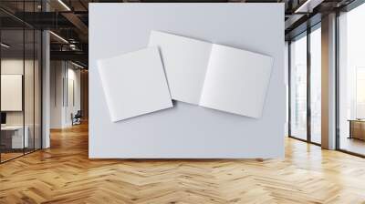 Open and closed  blank booklet Wall mural