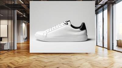 modern sports shoes, mixed white sneakers isolated on white background. Wall mural