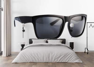 Black sunglasses isolated Wall mural