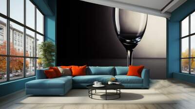 empty champagne glass Wall mural