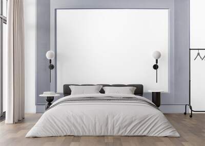 Silvery frame of a TV set on a white background Wall mural