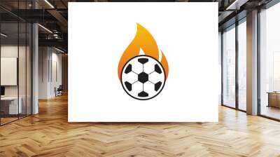 Ball logo design for football Wall mural