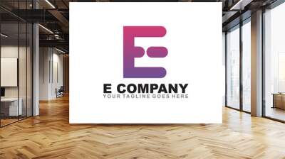 E letter logo design vector template Wall mural