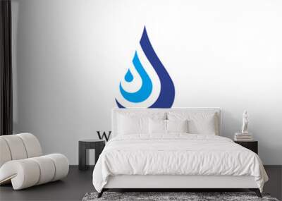 Water drop logo design vector template Wall mural