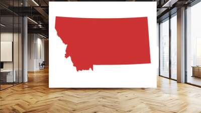 Vector outline map of Montana state of the United States Wall mural