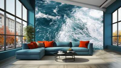 Vertical shot of waves at Sydney coastline Wall mural