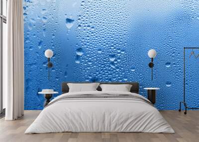 blue water drop texture Wall mural