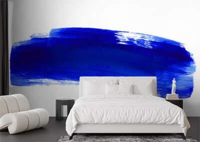 Bright blue hand drawn texture on white background Wall mural