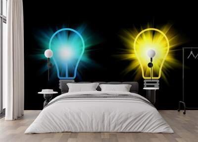 cold and warm bulbs Wall mural