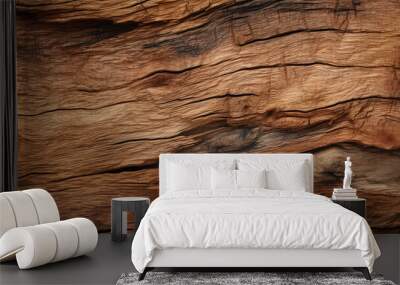 Bark wood texture, untreated natural tree bark, backdrop. Wall mural