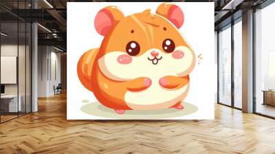 cute cats kawaii style. Collection of lovely little kitty in different poses. Wall mural