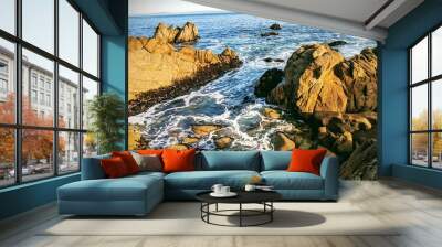 rocks and sea Wall mural