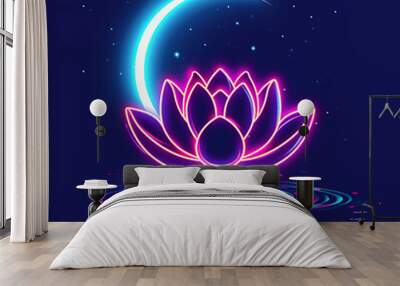 lotus flower on the water Wall mural