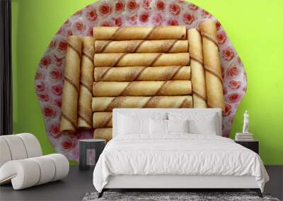 cinnamon cream pie on plate Wall mural