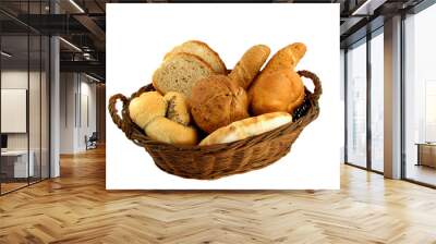 bread in a basket Wall mural