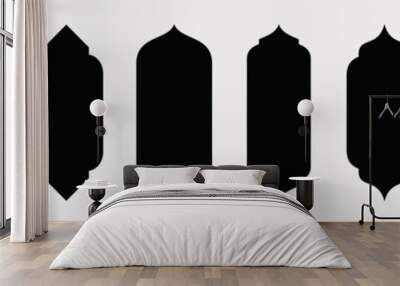 Set of Islamic shape window frame in flat style, vector illustration  Wall mural