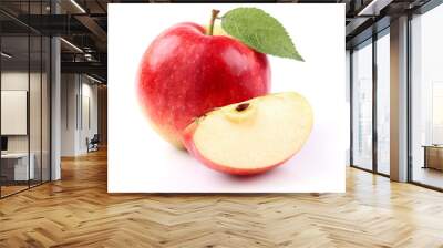 Apple with slice Wall mural