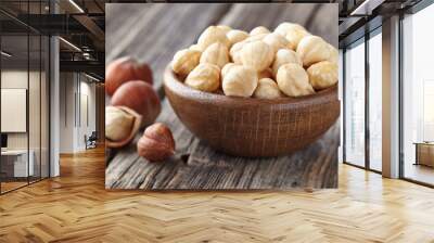 Hazelnuts kernel Wall mural